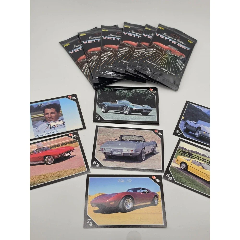 1991 Vette Set Inaugural Edition Trading Card Pack 5 Unopened 1 Opened